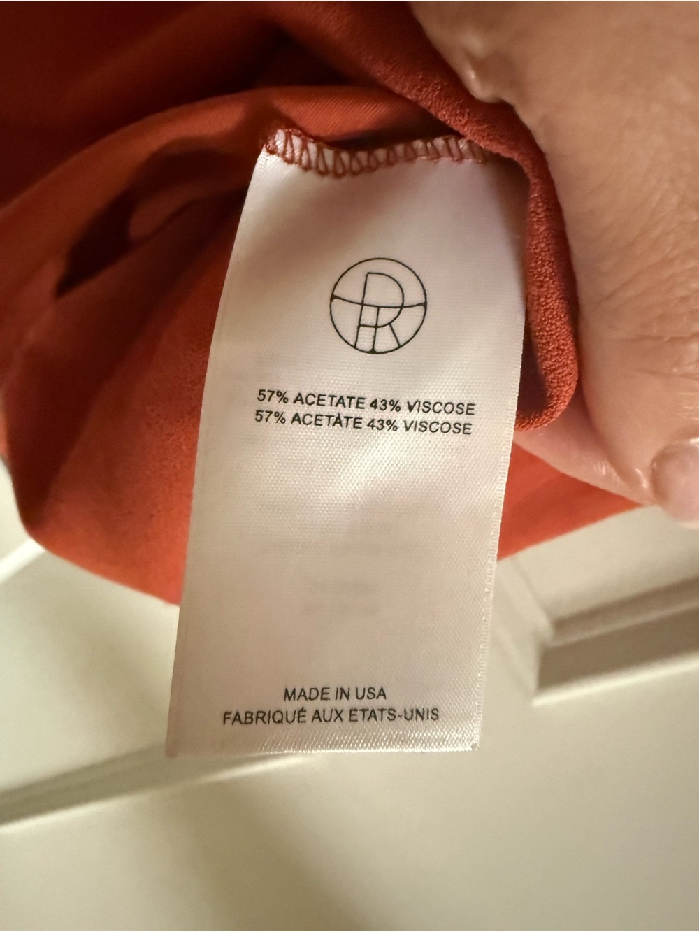 The Row Essentials Marina Shift Dress front patch pockets dress orange 6 - Picture 8 of 10